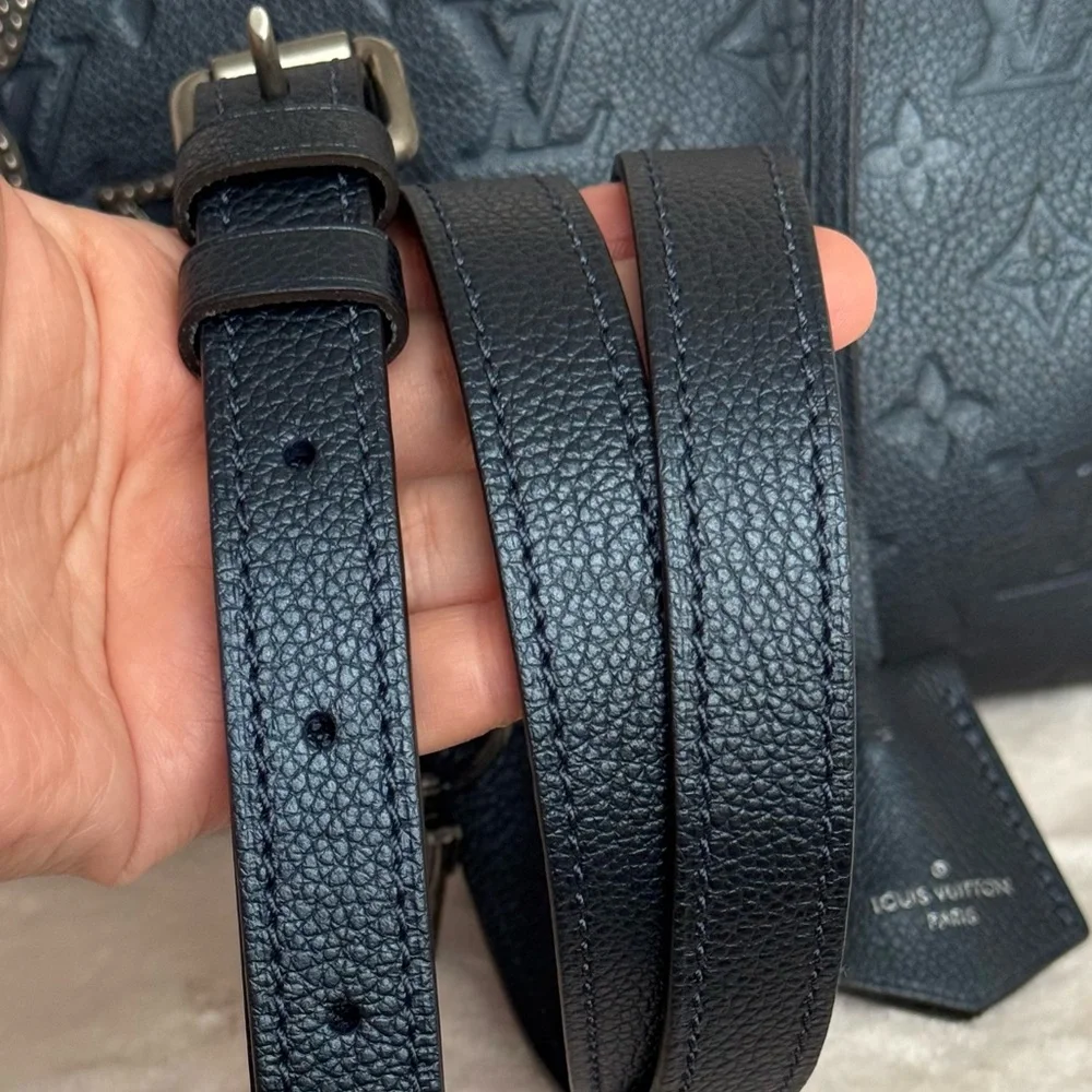 Louis Vuitton Monogram Empreinte Speedy Bandouliere 25 M43740 Dark blue - Picture 3 of 16